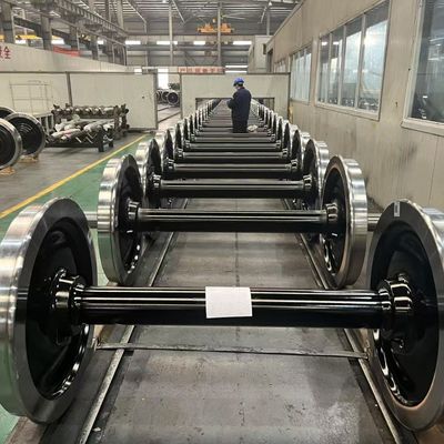 वैगनों के लिए 1000 मिमी रेलवे व्हील सेट 22.9T एक्सल लोड वैगन व्हीलसेट